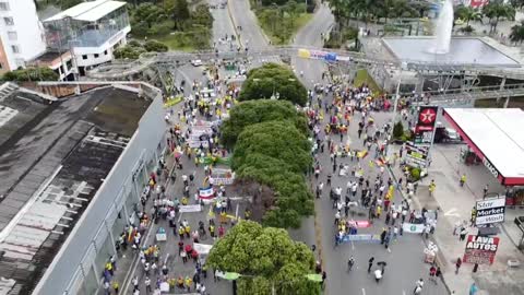 Drone Puerta del Sol Paro Nacional 28A Santander