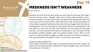 #019 I Daily Devotions I Meekness Isn't Weakness I TheChristianTV