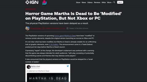 PlayStation 5 goes FULL Puritan AGAIN! Forcing Martha is Dead to censor gameplay to protect women?