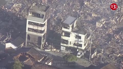 Aerial footage reveals earthquake and tsunami damage in Japan