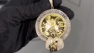 10K Yellow Gold Saint Jude Coin Pendant