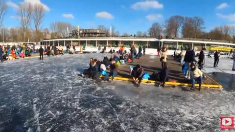 Amsterdam In Winter Time, Ice Skating 😍 Fun,...