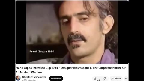 Frank Zappa Interview 1984 - Designer Bioweapons & The Corporate Nature Of All Modern Warfare