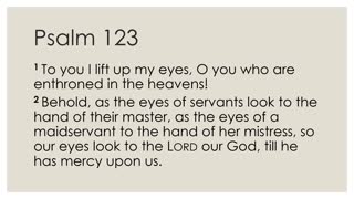 Psalm 123 Devotion