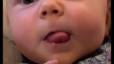 Funny Baby Sticking Tongue Out - Funny Cute Video 😍