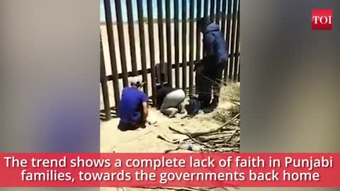 Video of Mexican traffickers help Punjabi men and women and children cross the US border illegally