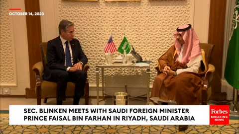 Blinken Meets With Saudi Foreign Minister Prince Faisal Bin Farhan Amidst Israel-Hamas War