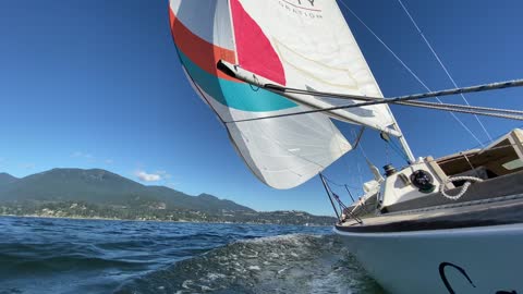 Sailing around Bowen Island, BC, Canada