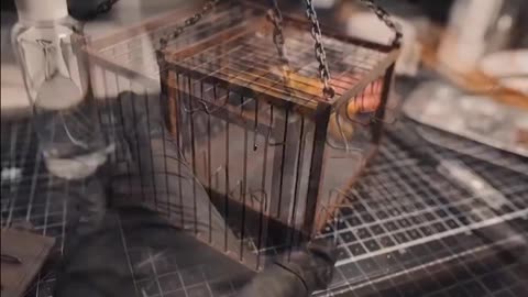 Caged monsters, miniature stereoscopic models