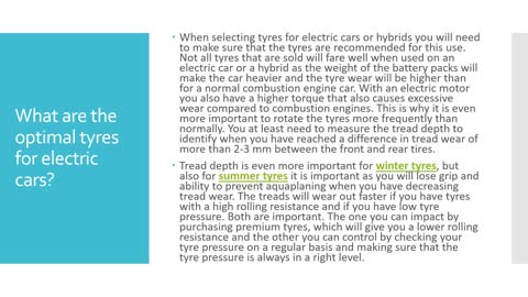 What are the optimal tyres for electric cars?