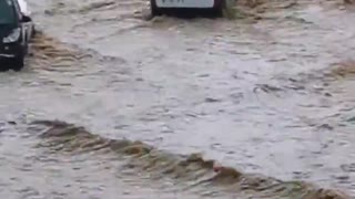 Heavy rains cause unreal flash floods in Ajaccio, Corsica