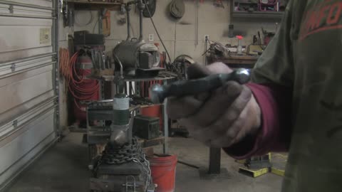 Forging a tiny hammer for copper work
