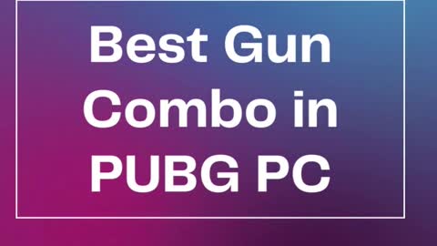Best Gun Combo in PUBG PC