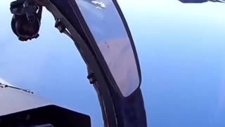 In-flight footage of a Su-27P intercepting an F-35 in the skies over the Baltic