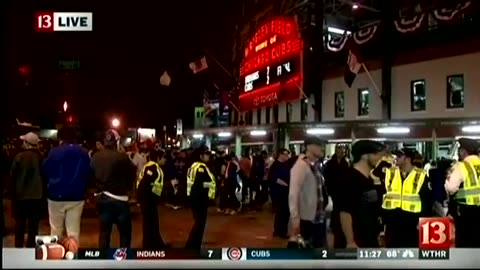 October 29, 2016 - Dejected Cubs Fans Leave Wrigley Field After Game 4 of World Series