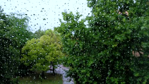 Rain on window at Night 2 Hours Sleep | Cozy Room | Study