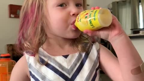 Little Girl tries Lemon Juice