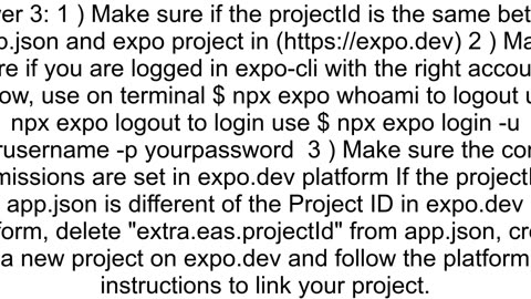 Expo eas build android command throw Entity not authorized error