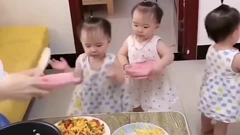 When you have three cute naughty kids #1 Funny baby video 😆😆
