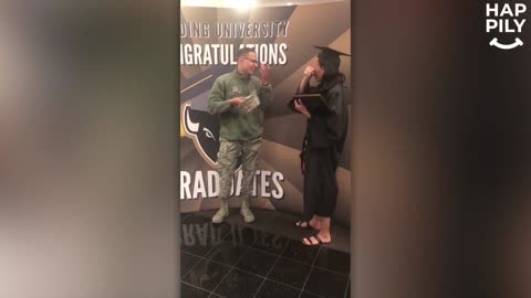 Airman Surprises Sister At Graduation After 3 Years Apart