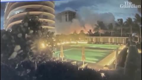 Video shows collapse of Miami-area condo building