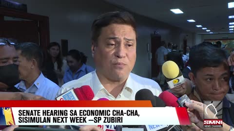Senate hearing sa Economic Cha-cha, sisimulan next week —SP Zubiri