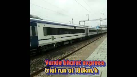 New Vande Bharat express trial at 180kmhr bullet train in India Indian railways trains