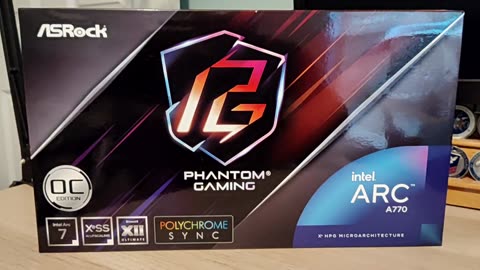 ASRock Phantom Gaming Arc A770 unboxing