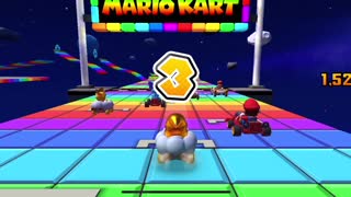 Mario Kart Tour - Rainbow Road R/T Gameplay (Mario vs. Luigi Tour)