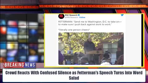 He Got HUMILIATED! Crowd Reacts With Confused Silence as Fetterman's Speech Turns Into Word Salad