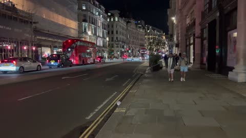 🇬🇧London City Nightlife -Summer Night in Central London - August 2023 - London Night Walk 4K HDR