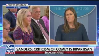 Sarah Sanders slams media for 'propping up' James Comey and