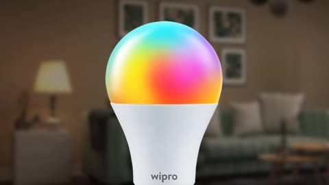 Wipro 9W B22D WiFi LED Smart Bulb with Music Sync Function