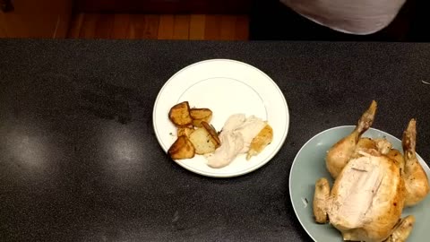 Traditional British Sunday Roast Chicken Dinner