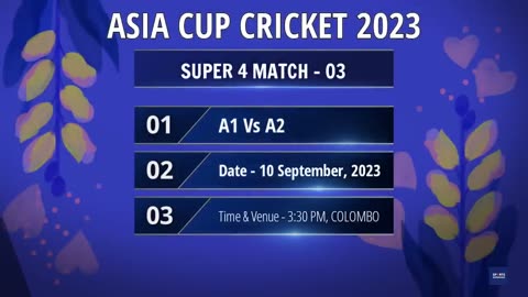 Asia cup schedule 2023