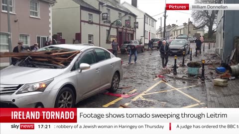 Extreme weather: Irish village hit by 'tornado