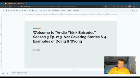 S3 E2 Andie Think Episodes - 3. Not Covering Stories & 4. Examples of Doing It Wrong