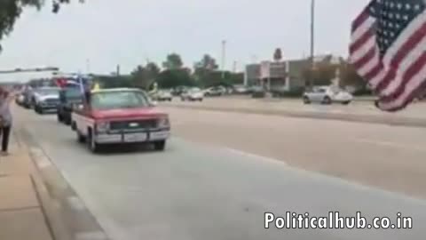 MASSIVE Trump Supporters gathered for a parade along Highway 6 and Texas Avenue in College Station