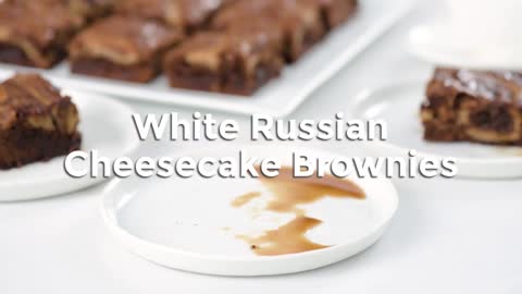 White Russian Cheesecake Brownies