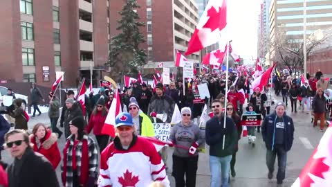 Calgary Had a Massive Turnout This Weekend in Protest of Justin Trudeau and the World Economic Forum