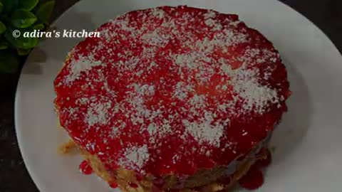 Coconut Sponge Cake recipe without oven without egg/(Eggless Honey Cake)/Adiras kitchen