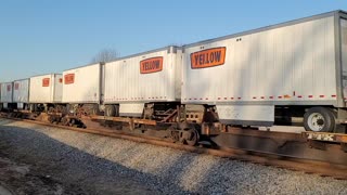 NS 4000 DC to AC conversion unit and Double DPU on an Norfolk Southern Double Stack Train