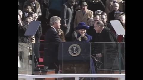 President Clinton Takes the Oath of Office