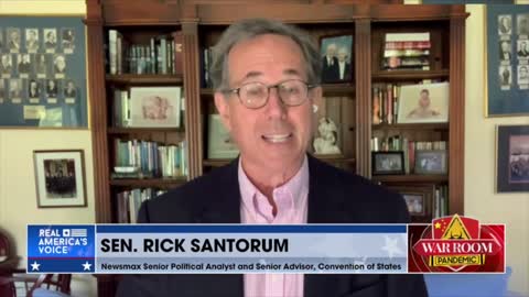 Rick Santorum briefs Steve Bannon on Convention of States