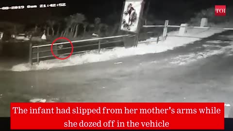 Kerala One year Old child falls off speeding jeep survives