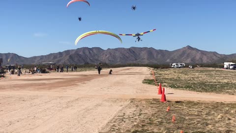 2020 Arizona Flying Circus - Paramotors inflight