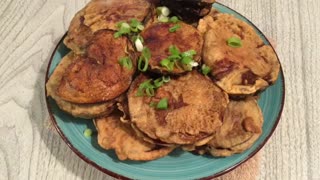 Deeply Fried Stuffed Eggplant/ Eggplant Sandwiches 炸茄盒