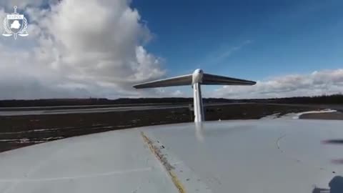 kamikaze Drone Physiclly Lands on the Radar Dome of Russian AWACs