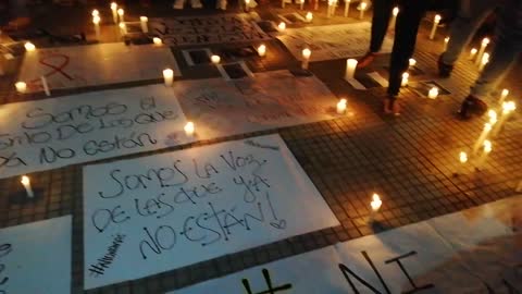Realizaron plantón en Cimitarra para rechazar el asesinato de las dos estudiantes en Bucaramanga