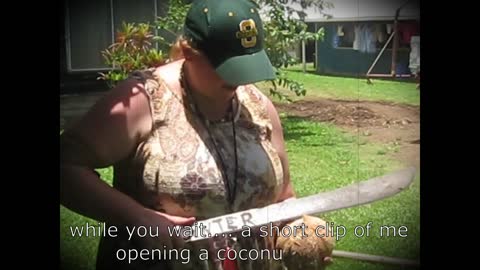 How NOT to open a coconut!